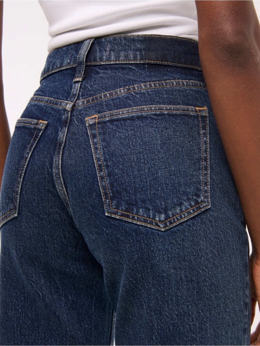 Abercrombie & Fitch High-Rise Women's Blue Straight Jeans - Picture 2 of 9
